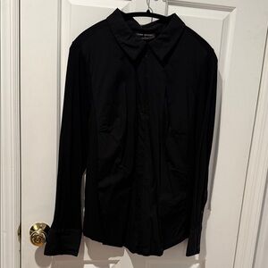 Lane Bryant Black Zip Collar shirt 18